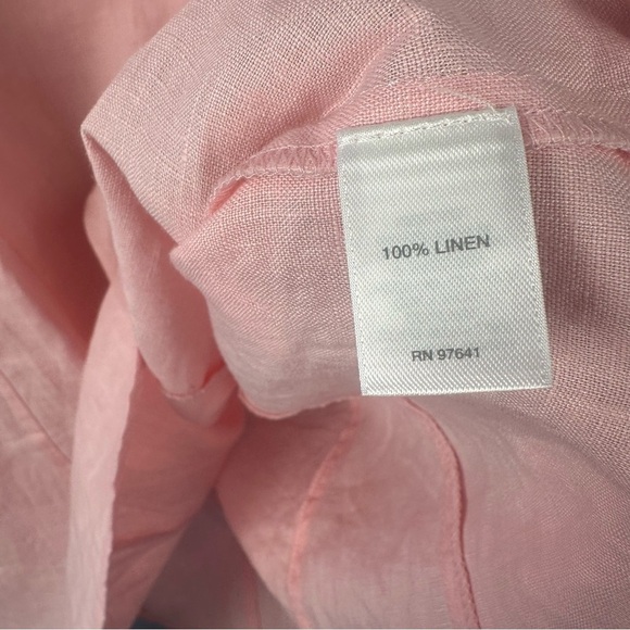J. Jill Pink/Peach Love Linen Sleeveless Shift Dress Size Medium - Picture 3 of 5